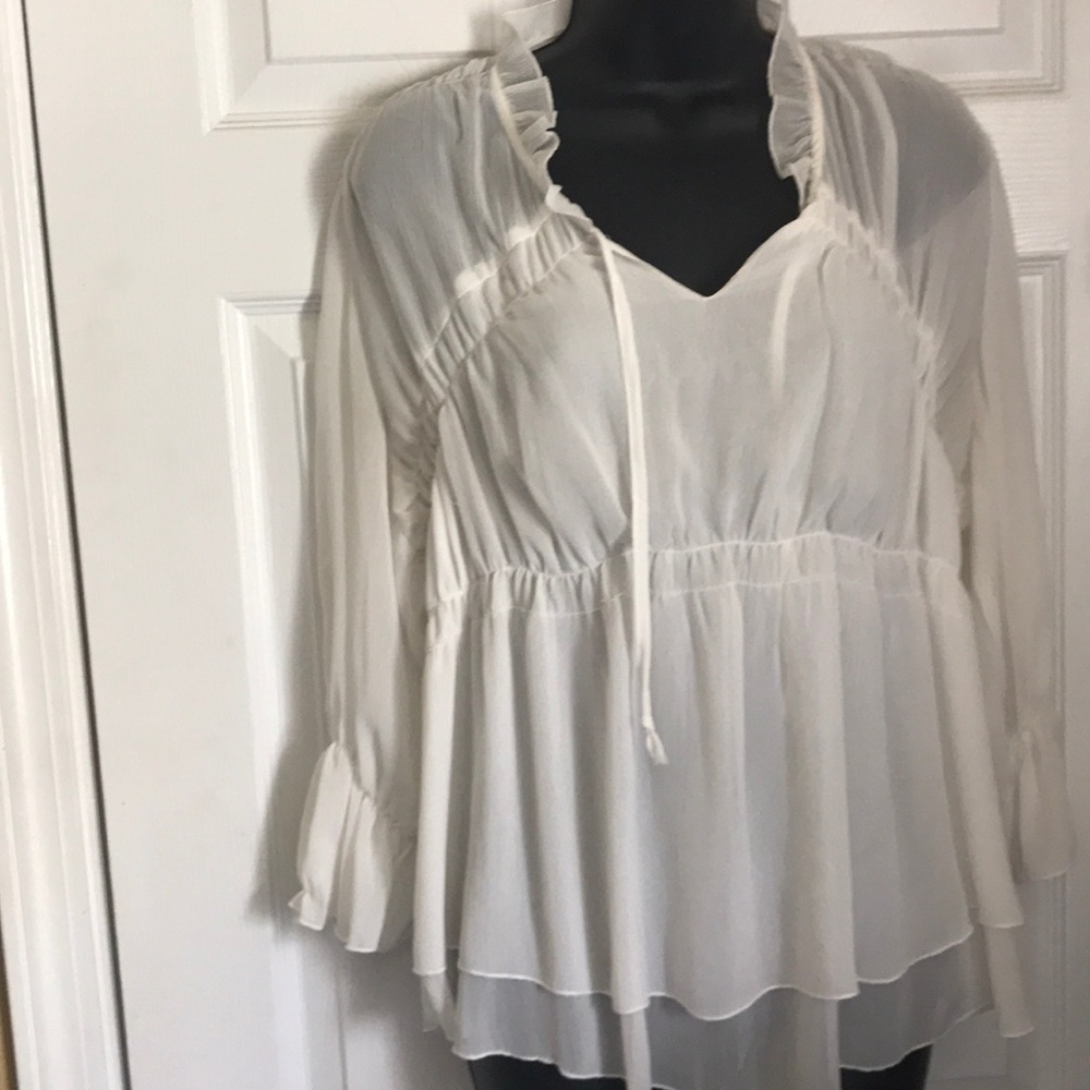 Ivory chiffon like top